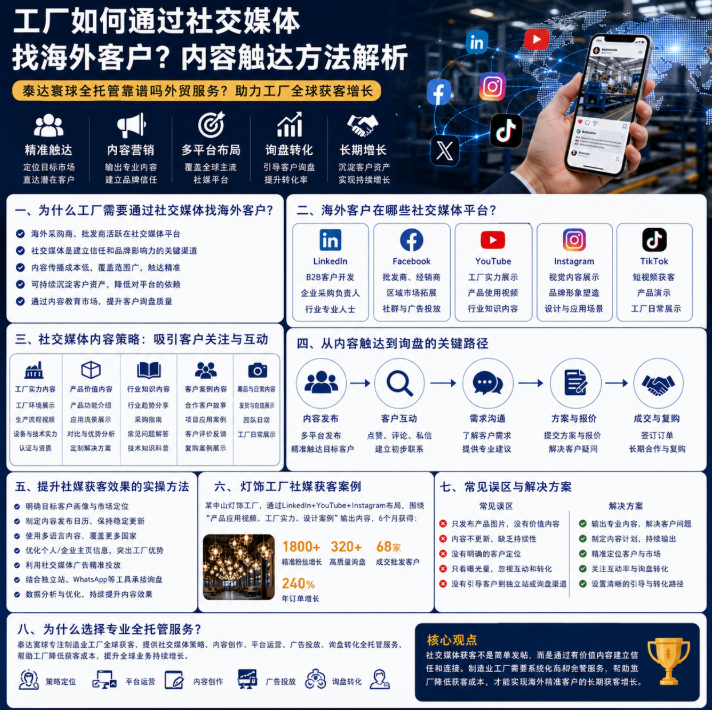 泰达寰球全托管靠谱吗外贸服务如何通过社交媒体找海外客户？内容触达方法解析.png