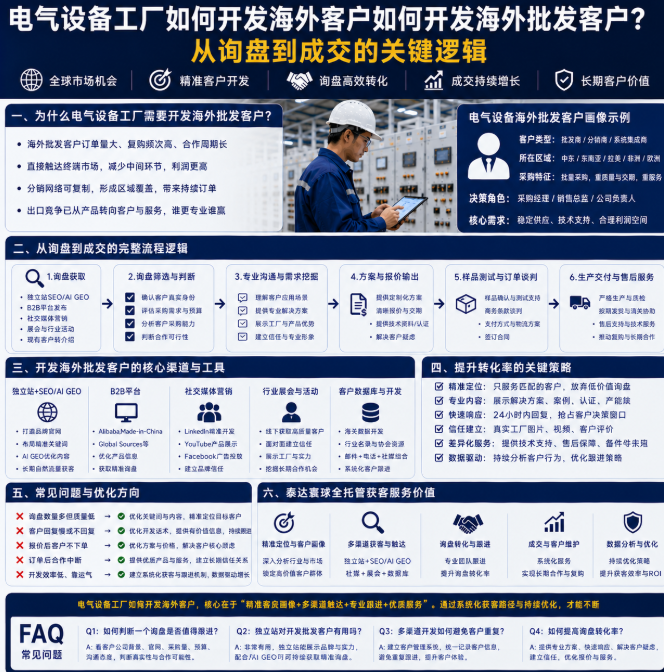 电气设备工厂如何开发海外客户如何开发海外批发客户？从询盘到成交的关键逻辑.png