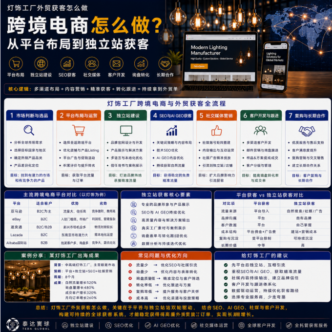灯饰工厂外贸获客怎么做跨境电商怎么做？从平台布局到独立站获客.png