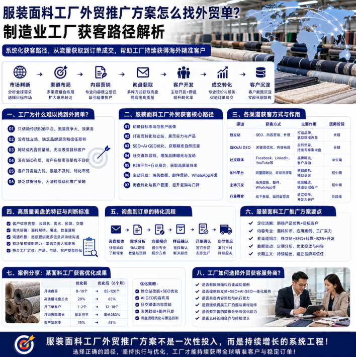 服装面料工厂外贸推广方案怎么找外贸单？制造业工厂获客路径解析.png