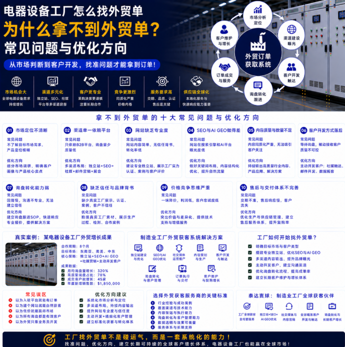 电器设备工厂怎么找外贸单为什么拿不到外贸单？常见问题与优化方向.png