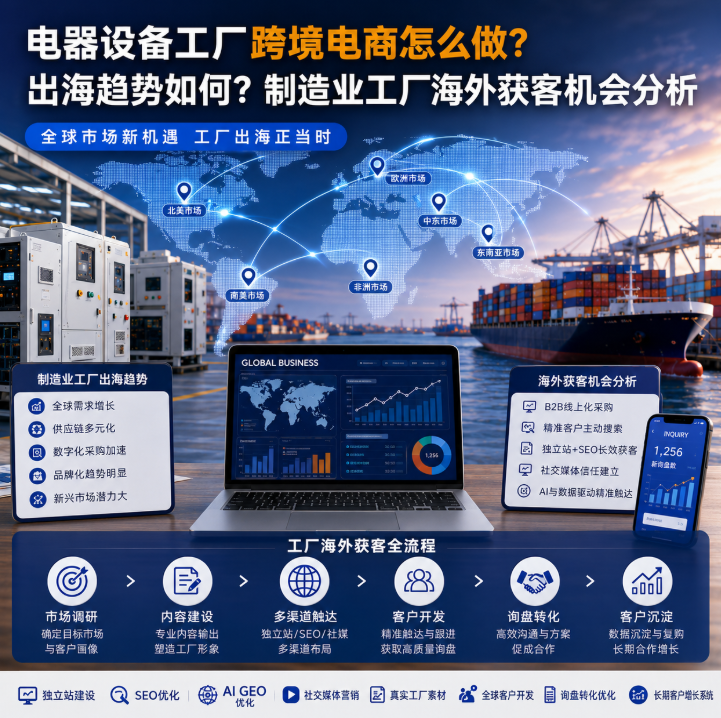 电器设备工厂跨境电商怎么做出海趋势如何？制造业工厂海外获客机会分析.png