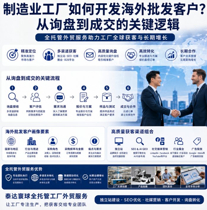 泰达寰球全托管工厂全托管外贸服务如何开发海外批发客户？从询盘到成交的关键逻辑.png