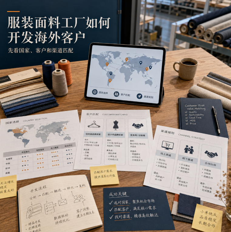 服装面料工厂如何开发海外客户怎么做海外市场？先看国家、客户和渠道匹配.png