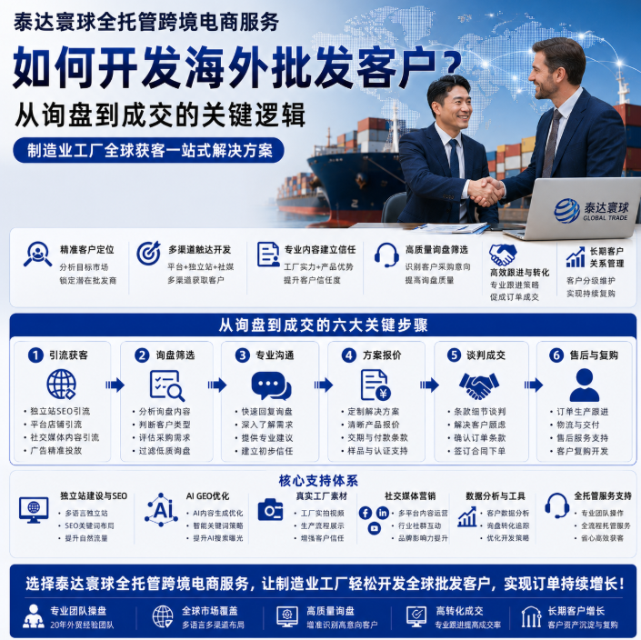 泰达寰球全托管跨境电商服务如何开发海外批发客户？从询盘到成交的关键逻辑.png