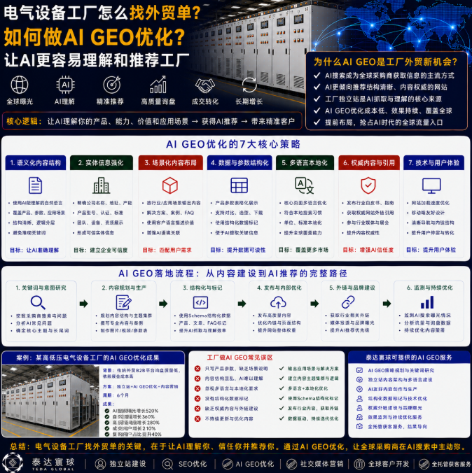 电气设备工厂怎么找外贸单如何做AI GEO优化？让AI更容易理解和推荐工厂.png