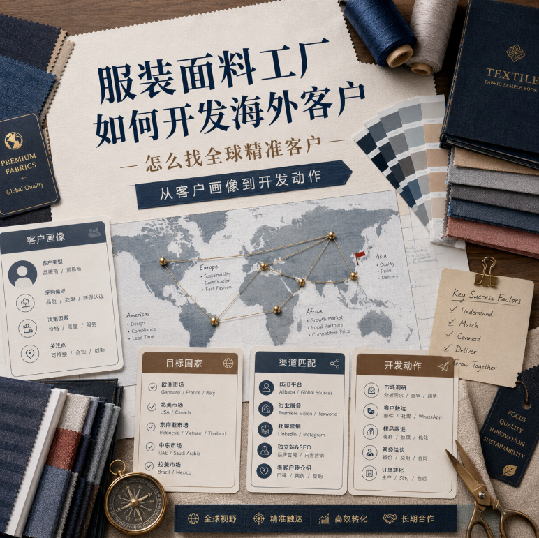 服装面料工厂如何开发海外客户怎么找全球精准客户？从客户画像到开发动作.png
