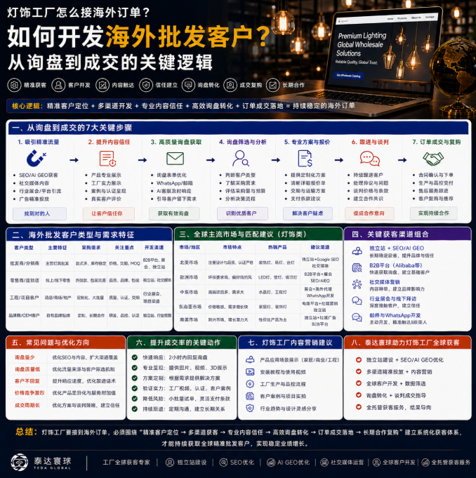 灯饰工厂怎么接海外订单如何开发海外批发客户？从询盘到成交的关键逻辑.png