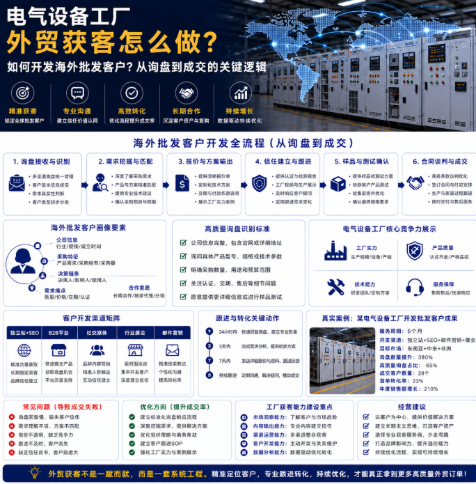 电气设备工厂外贸获客怎么做如何开发海外批发客户？从询盘到成交的关键逻辑.png