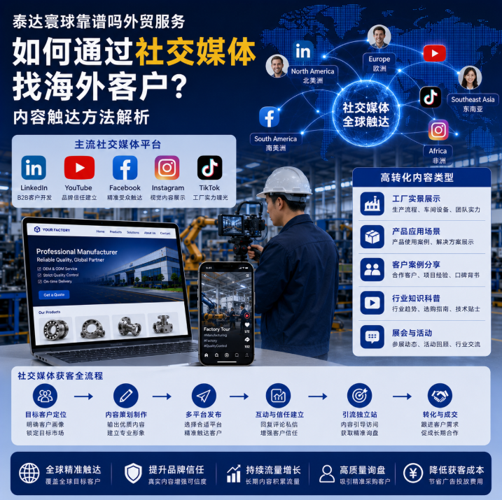 泰达寰球靠谱吗外贸服务如何通过社交媒体找海外客户？内容触达方法解析.png