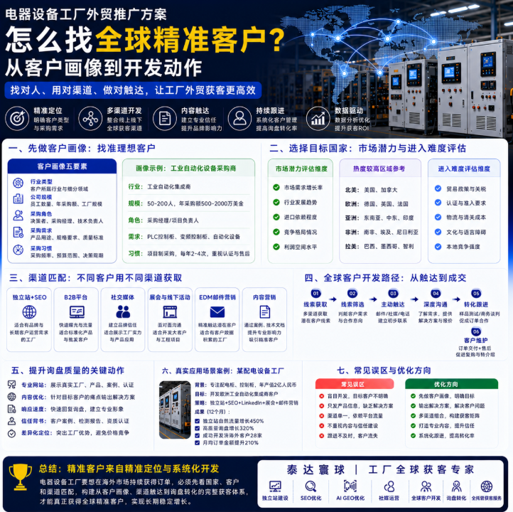 电器设备工厂外贸推广方案怎么找全球精准客户？从客户画像到开发动作.png
