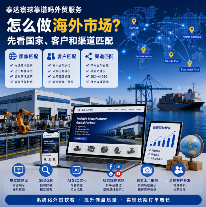 泰达寰球靠谱吗外贸服务怎么做海外市场？先看国家、客户和渠道匹配.png