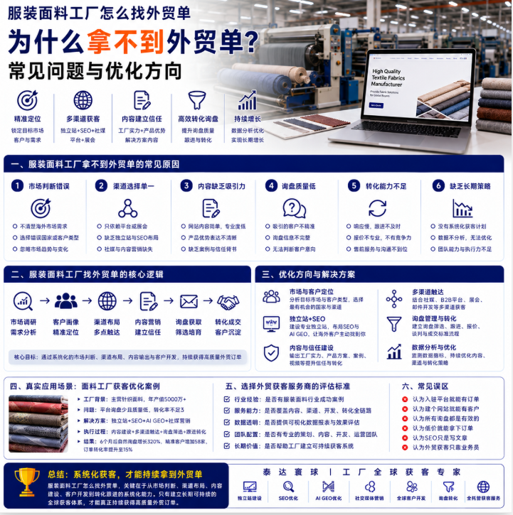 服装面料工厂怎么找外贸单为什么拿不到外贸单？常见问题与优化方向.png
