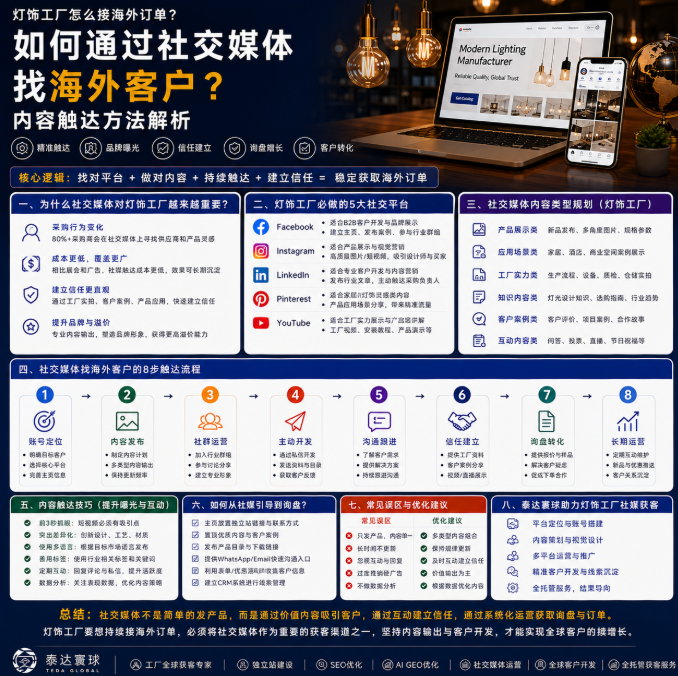 灯饰工厂怎么接海外订单如何通过社交媒体找海外客户？内容触达方法解析.png
