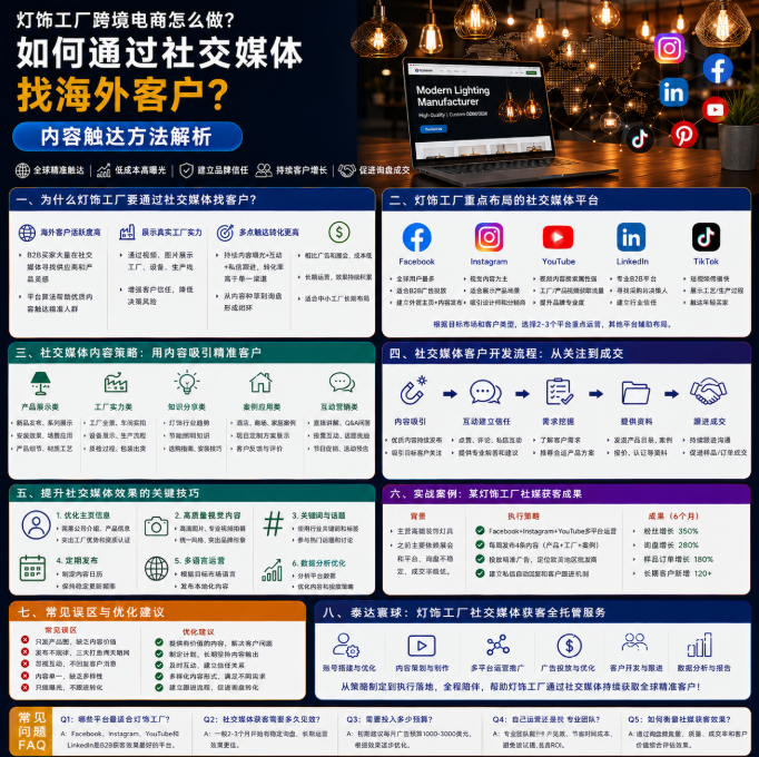灯饰工厂跨境电商怎么做如何通过社交媒体找海外客户？内容触达方法解析.png