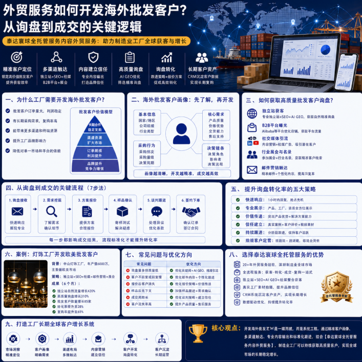 泰达寰球全托管服务内容外贸服务如何开发海外批发客户？从询盘到成交的关键逻辑.png